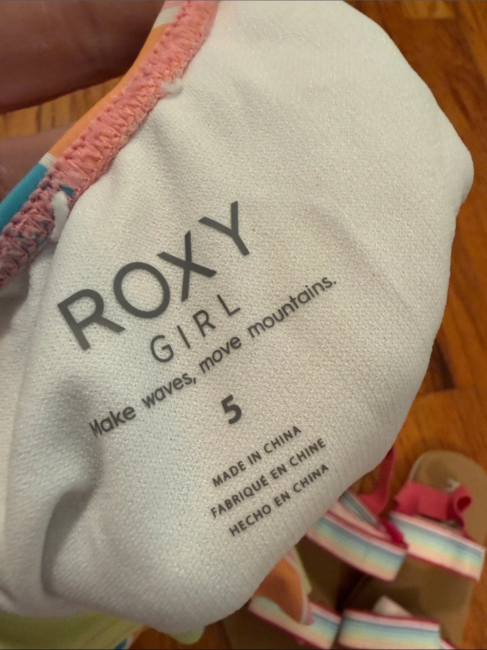 Roxy Girls Multi-Color Stripe One-Piece Swimsuit